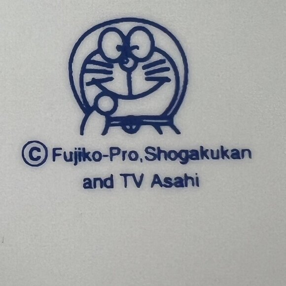 Doraemon Ceramic Breakfast Plate Dipping Cup Combo White And Blue Design Anime - Picture 4 of 4